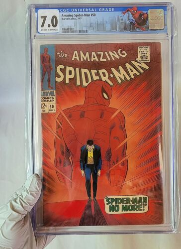Amazing SpiderMan 50 70 CGC Custom Label Key 1st App Kingpin 1967 NO RESERVE