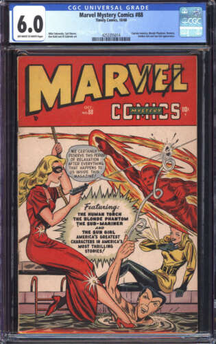 MARVEL MYSTERY COMICS 88 CGC 60 OWWH PAGES  TIMELY COMICS 1948