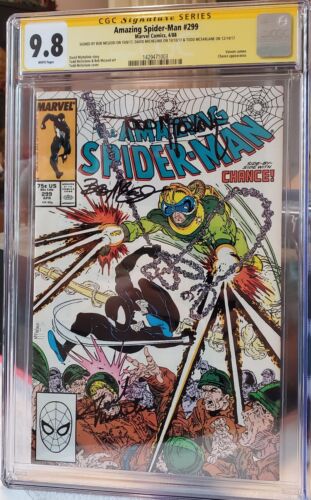 Amazing SpiderMan 299 CGC 98 SS Todd McFarlane McLeod Michilinie 1stVenom Cam