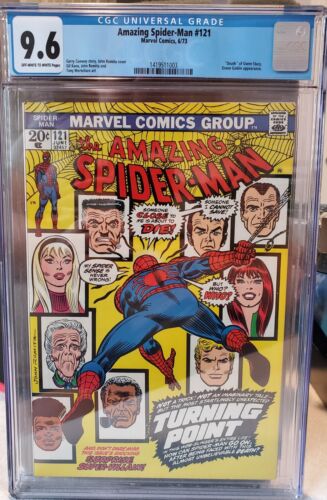 Amazing SpiderMan 121 CGC 96 Off WhiteWhite Pages Death Gwen Stacy