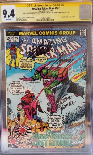 Amazing SpiderMan 122 CGC 94 SS Stan Lee Romita Sr Conway Death Green Goblin