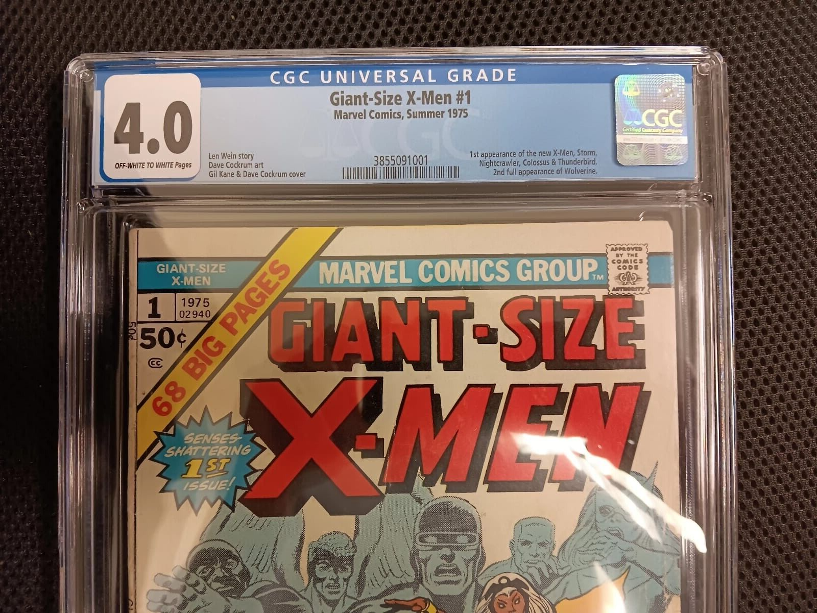 Giant Size XMen 1  CGC 40 1975 1st New XMen Storm Colossus Nightcrawler