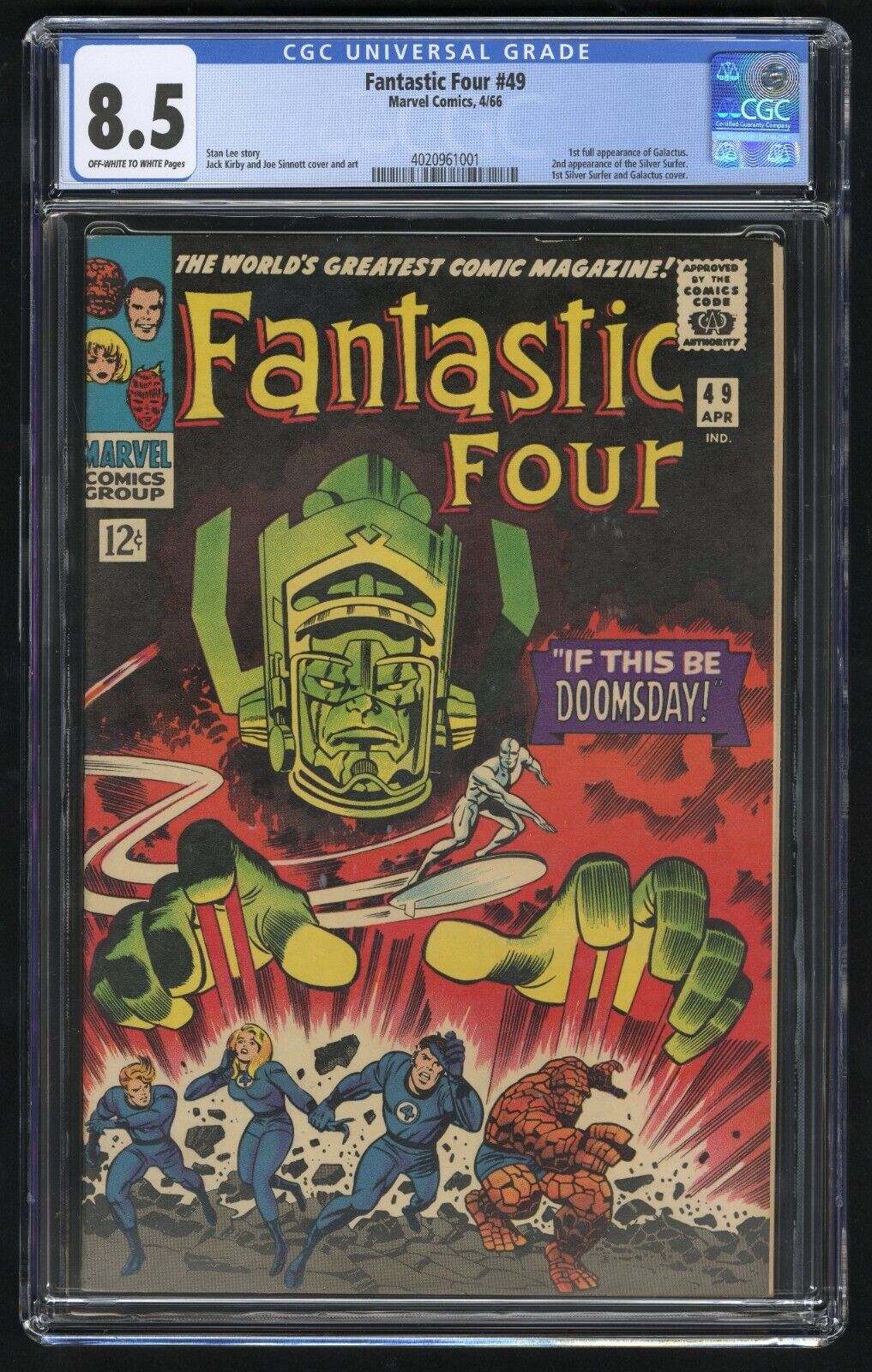 Fantastic Four 49 CGC 85 Marvel 466 1st app Galactus 2nd app Silver Surfer