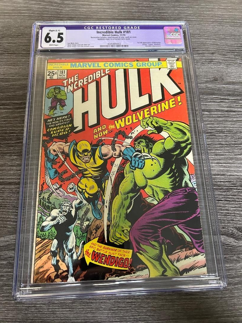 Incredible Hulk 181 CGC 65 Restored Grade 1974