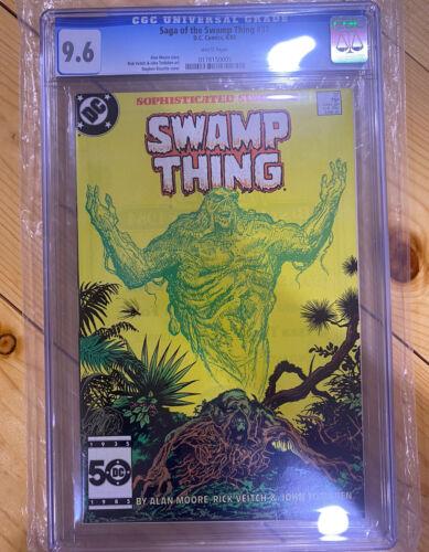 Saga Of The Swamp Thing 37 CGC 96 1st App of John Constantine Old Label