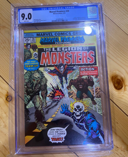 Marvel Premiere 28 1976 CGC 90 White Pages KEY 1st app Legion of Monsters