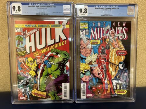 HULK 181 CGC 98 FACSIMILE 1ST WOLVERINE NEW MUTANTS 98 DEADPOOL REPRINTS 