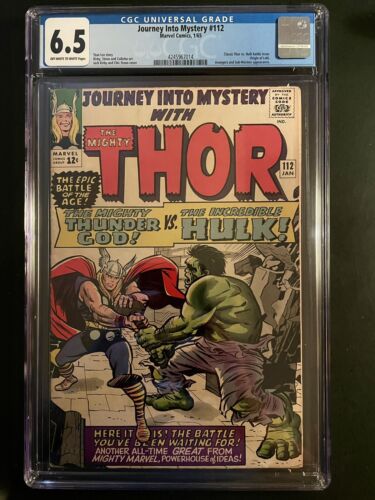 JOURNEY INTO MYSTERY 112 CGC 65 CLASSIC THOR VS HULK BATTLE 1965