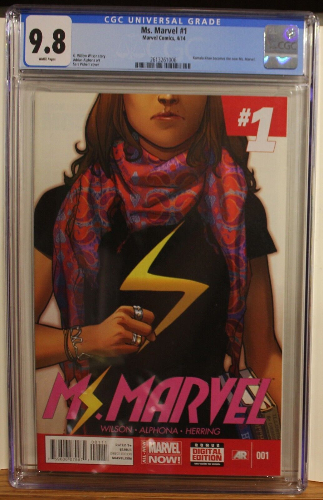 CGC MS MARVEL 1 2014 98 Kamala Khan 1st solo series TV 1st print COMBINEship