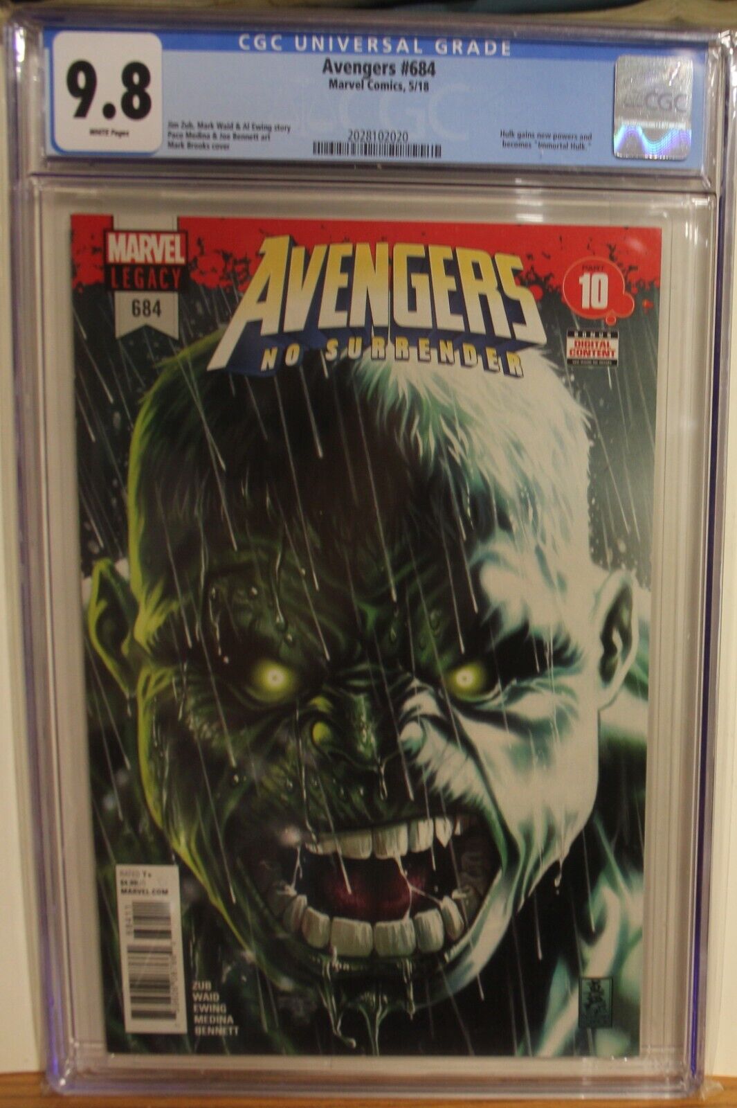 CGC Avengers 684 2018 CGC 98 1st App IMMORTAL HULK combine shipping