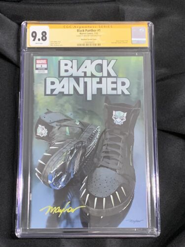 Black Panther 1  Signed by Mike Mayhew CGC Graded 98  Marvel Comics