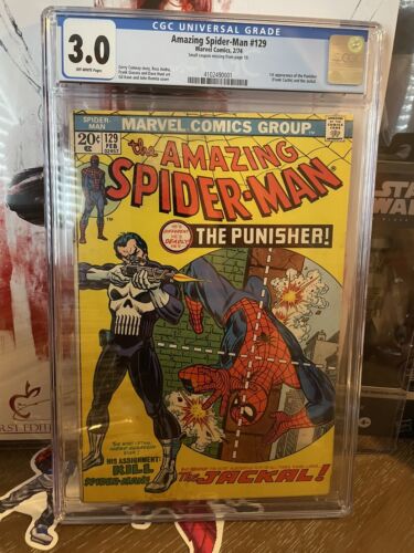 Amazing SpiderMan 129 Marvel 1974  CGC 30  1st Appearance of Punisher