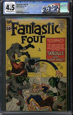 Fantastic Four 2 CGC 45 OWW 1st Appearance of the Skrulls