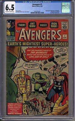 Avengers 1 CGC 65 OWW Origin  1st Appearance Thor Iron Man Hulk