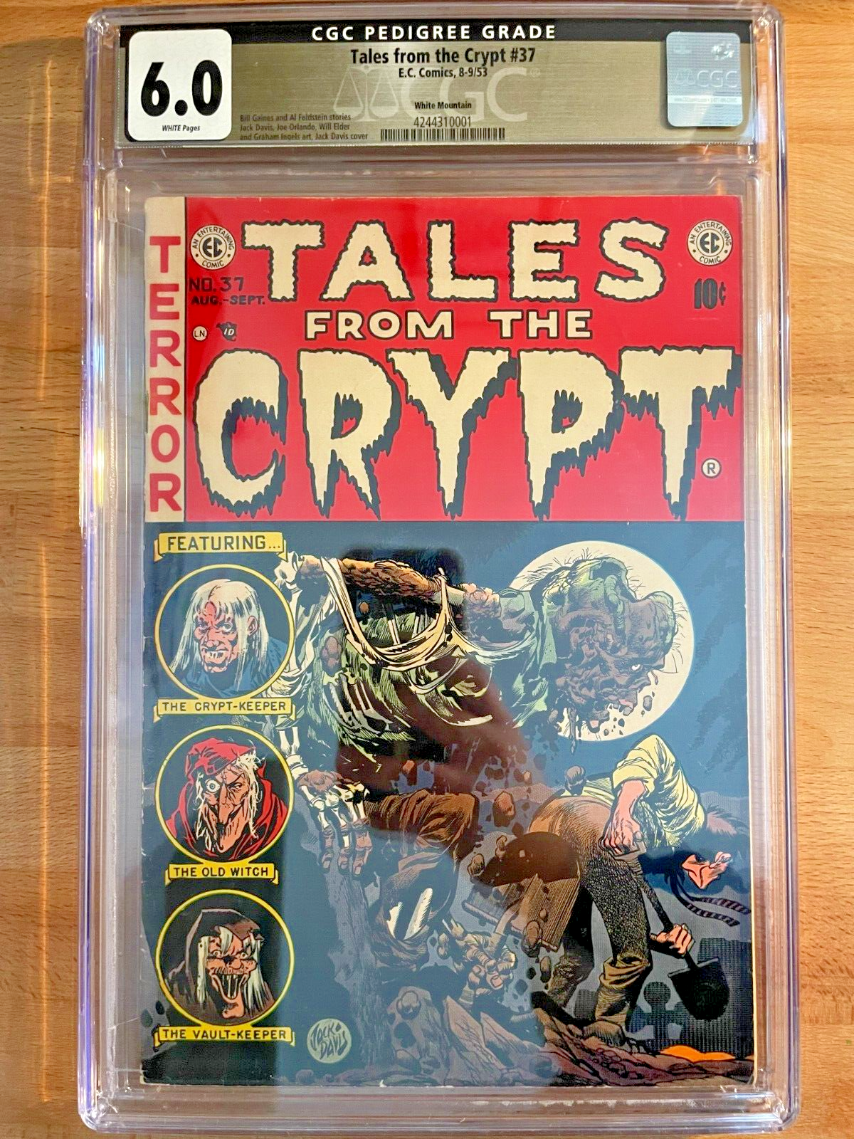 Tales From The Crypt 37 CGC 60 White Mountain Pedigree Jack Davis PCH 1953