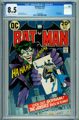 BATMAN 251 CGC 85 DC 1973 Joker Playing Card cover comic Neal Adams 4253097001