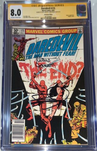 Daredevil 175 Newsstand Ed CGC SS 80 Signed by Klaus Janson  Frank Miller HP