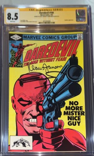 Daredevil 184 CGC SS 85 Signed by Klaus Janson  Frank Miller HP