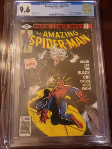 AMAZING SPIDERMAN 194 1979 CGC 96 NM WPs 1st Print and App of the Black Cat