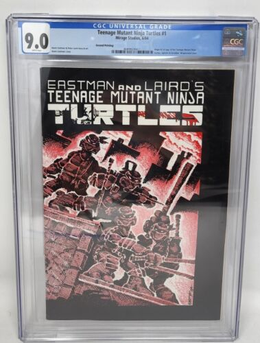 Teenage Mutant Ninja Turtles 1 CGC 90 1984 2nd Print White Pages TMNT NO RESER