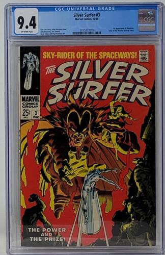 Silver Surfer 3 CGC 94 1st Appearance Of Mephisto NEVER CLEANED OR PRESSED 