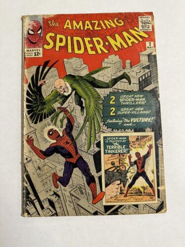Comic Book Amazing SpiderMan 2 1st Vulture Ditko  Lee 1963
