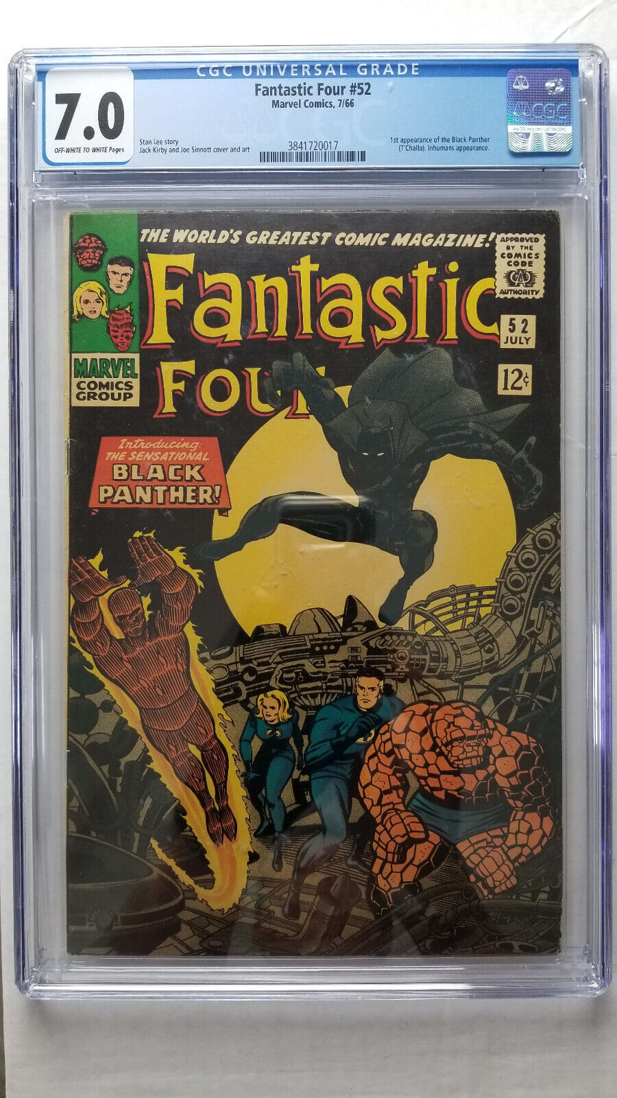 Fantastic Four 52 CGC 70 FVF          1st Appearance Black Panther