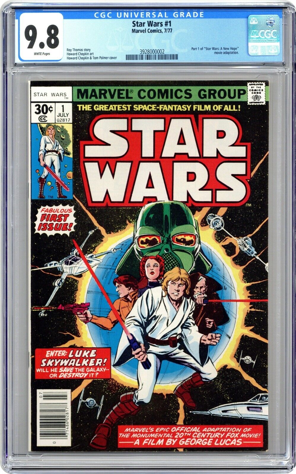 Star Wars 1 CGC 98 1977 Marvel