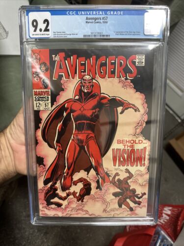 Avengers 57 CGC 92 Marvel 1968 1st SA Appearance of Vision   High Grade