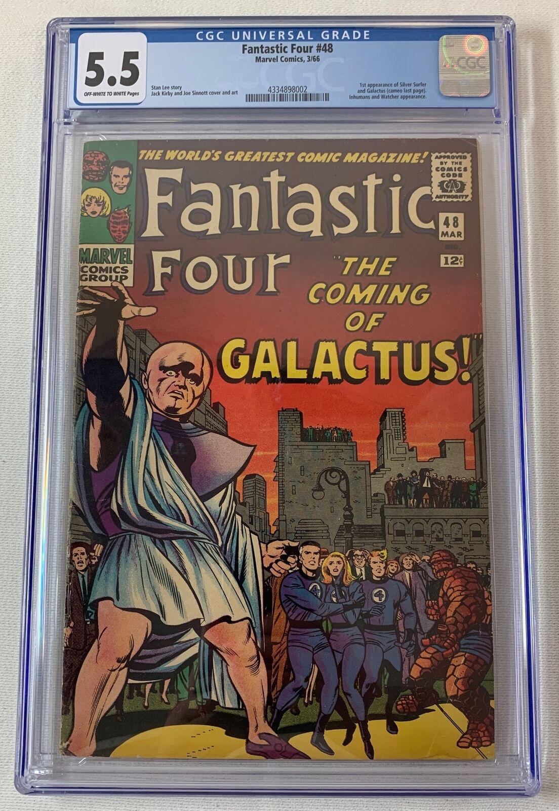 1966 Marvel FANTASTIC FOUR 48  1st Galactus Silver Surfer  CGC 55