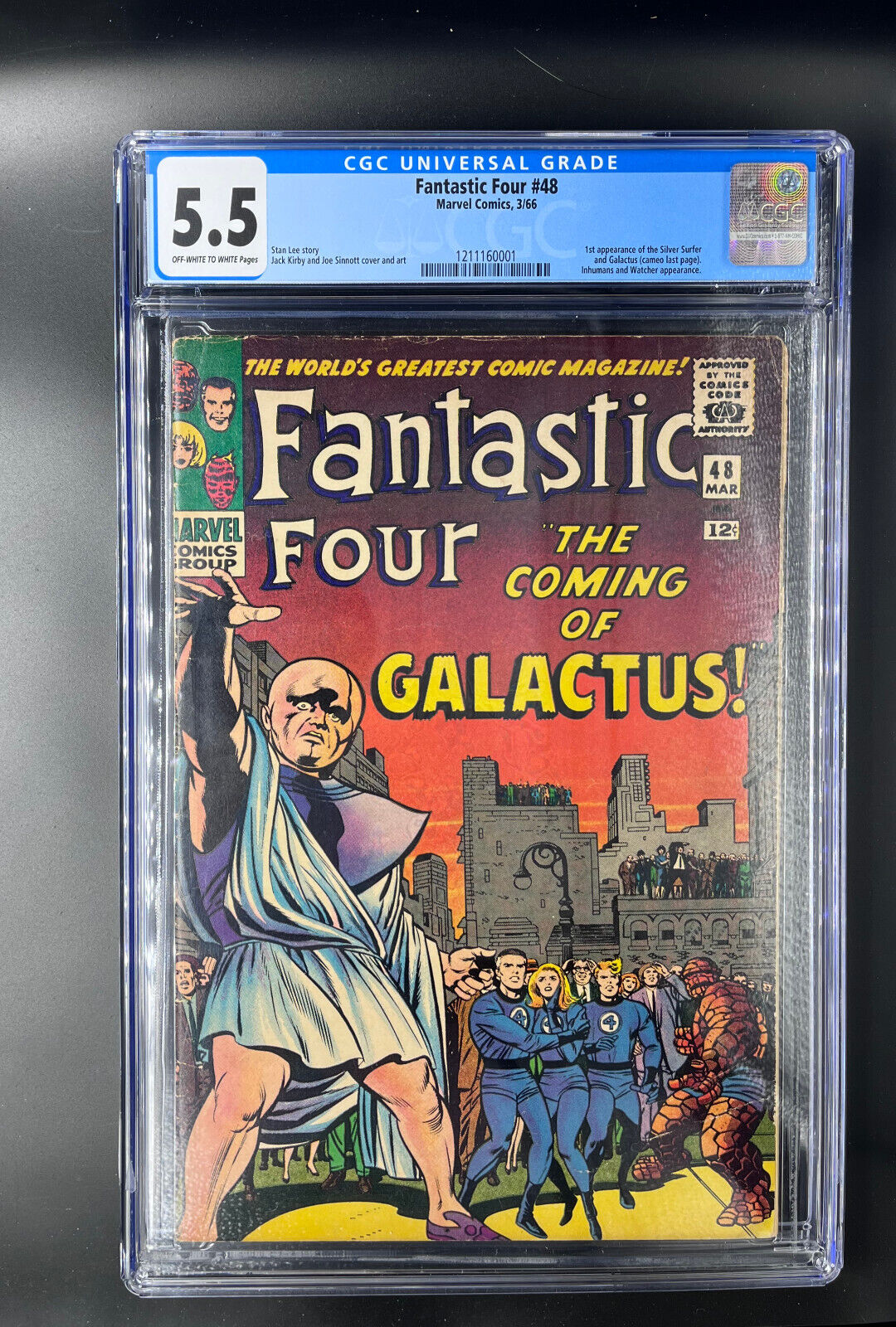 1966 Marvel FANTASTIC FOUR 48  1st Galactus Silver Surfer  CGC 55