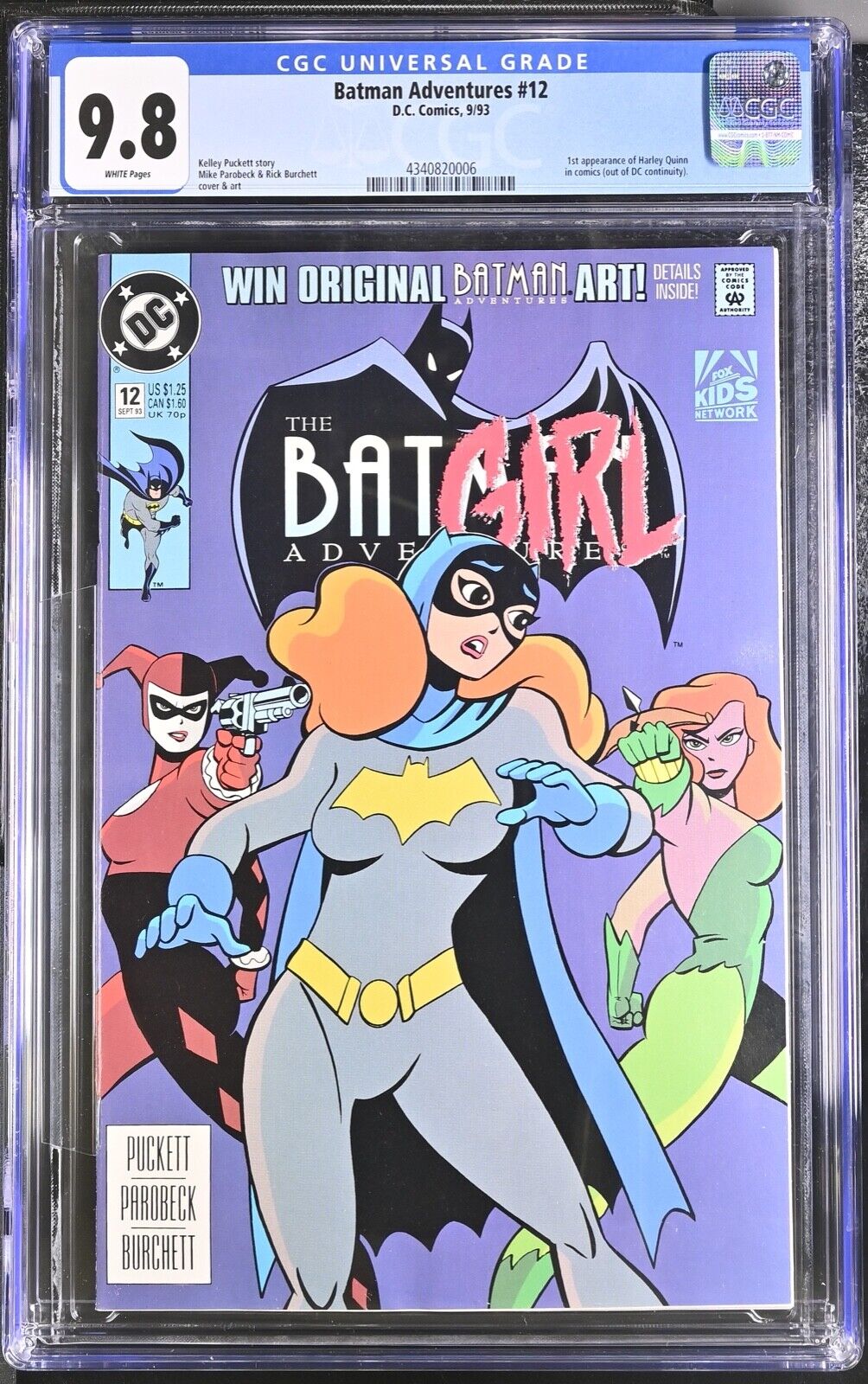 BATMAN ADVENTURES 12 CGC 98 1993 FIRST APPEARANCE HARLEY QUINN