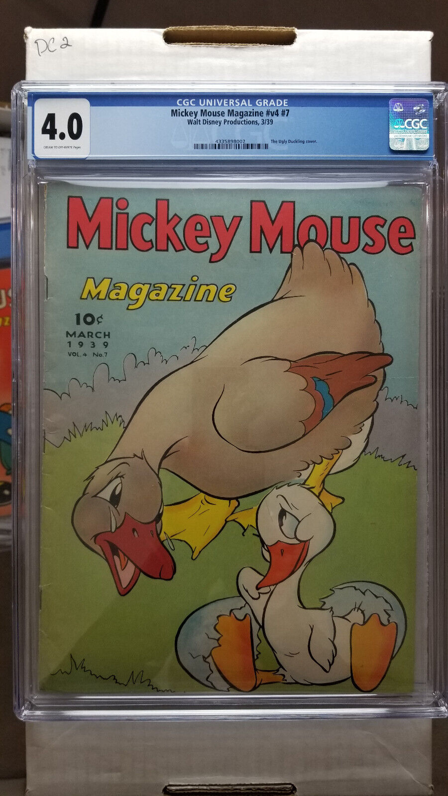 Mickey Mouse Magazine v4 7 CGC 40 VG       The Ugly Duckling   1939
