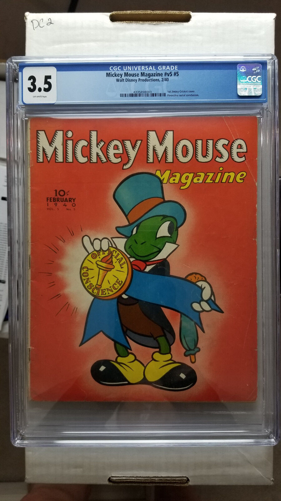 Mickey Mouse Magazine v5 5 CGC 35 VG        1940