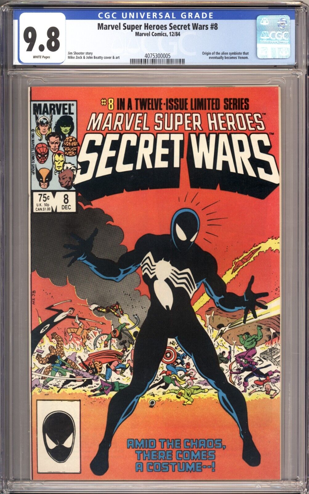 Marvel Super Heroes Secret Wars 8 CGC 98 Stunning Book Origin of Black Suit
