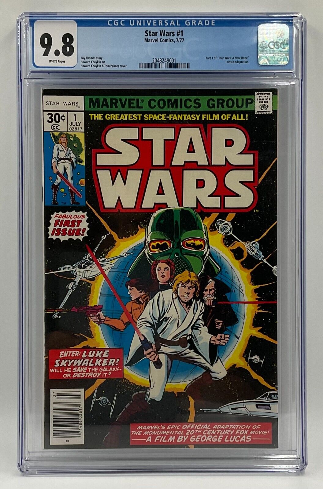 Star Wars 1 Marvel Comics 1977 CGC 98 White Pages Incredible Collectible