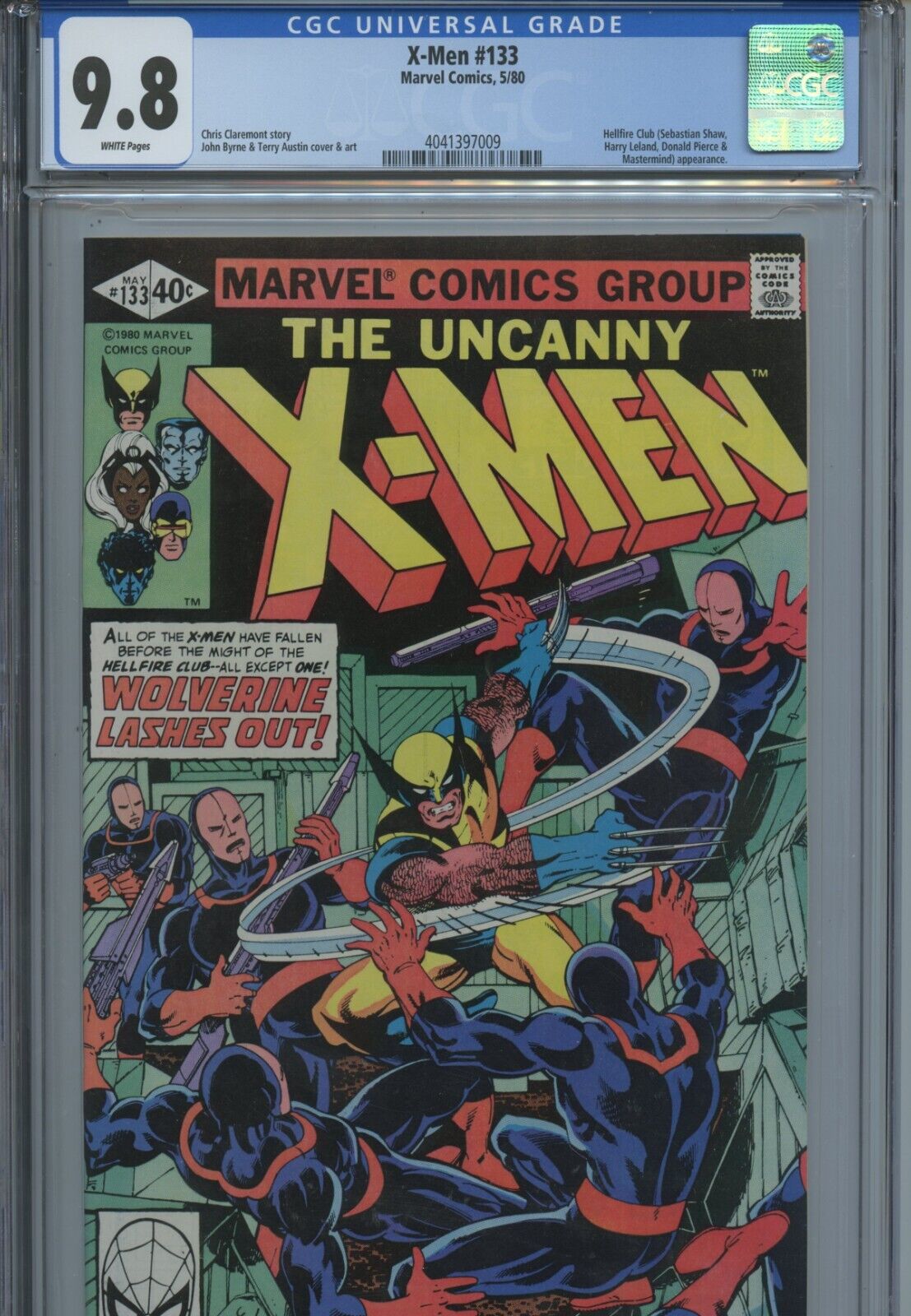 1980 MARVEL UNCANNY XMEN 133 1ST SOLO WOLVERINE STORY CGC 98 WHITE