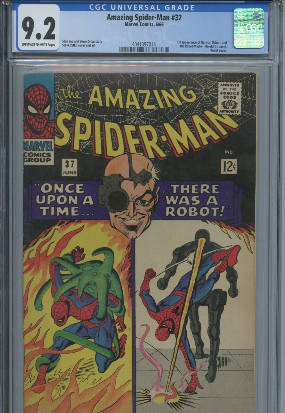 1966 MARVEL AMAZING SPIDERMAN 37 1ST APPEARANCE OF NORMAN OSBORN CGC 92