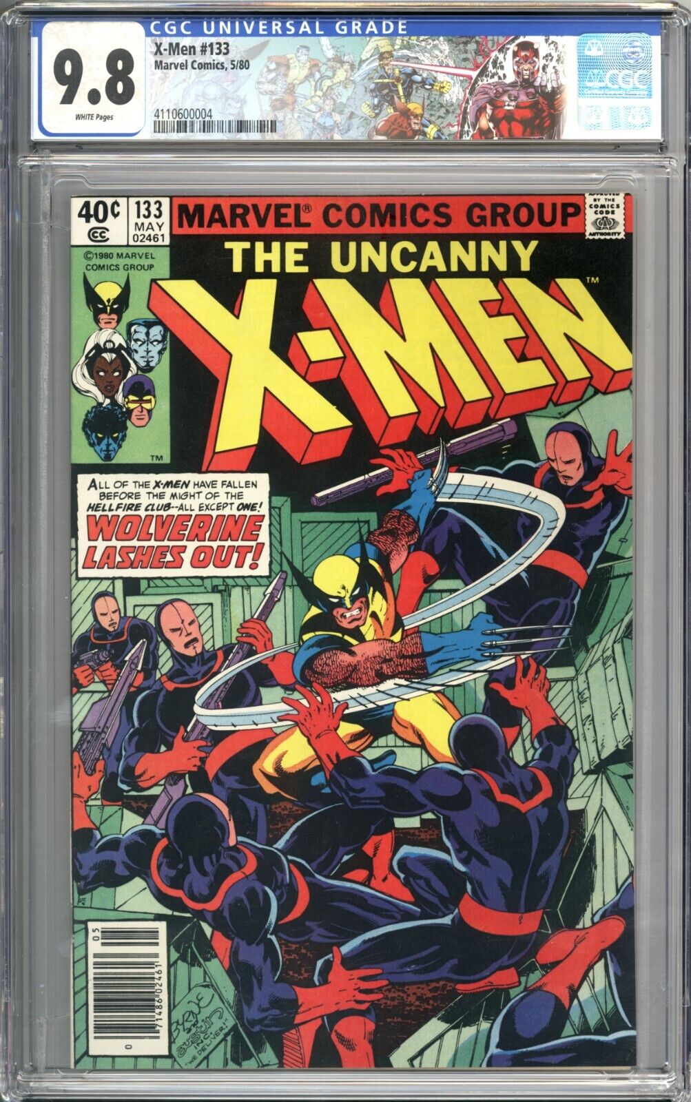 XMen 133 CGC 98 Stunning Newsstand with White Pages 1st Solo Wolverine Story