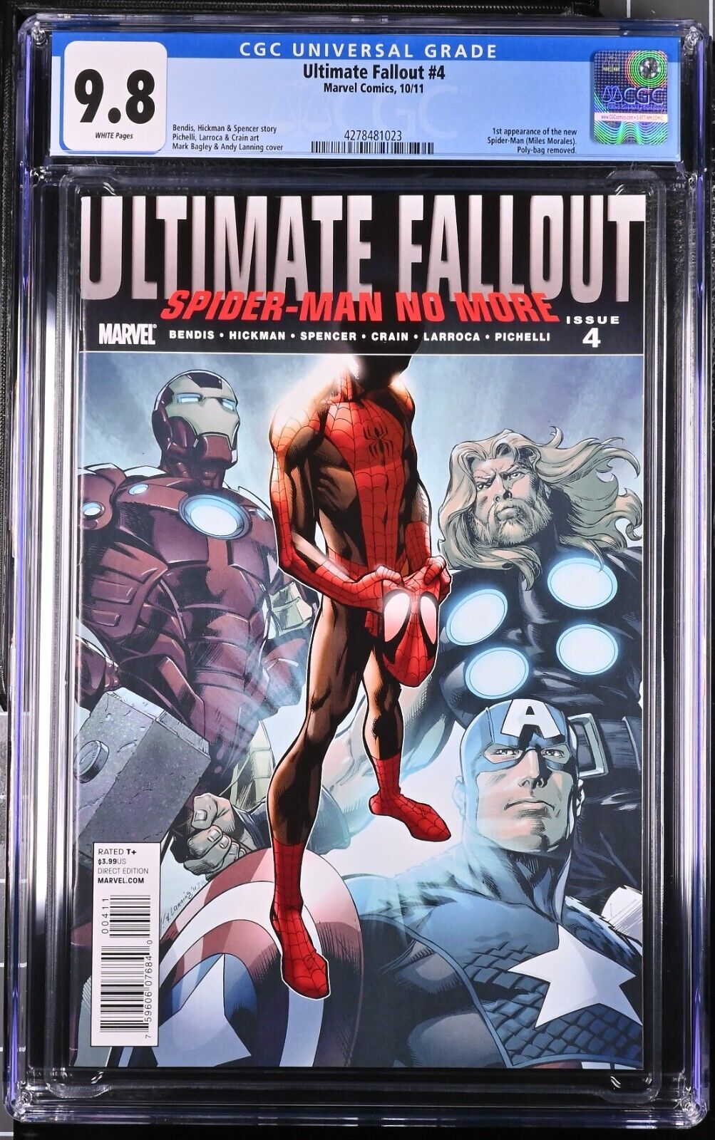 Ultimate Fallout 4 1st Print CGC 98 Absolutely Stunning 1st App Miles Morales