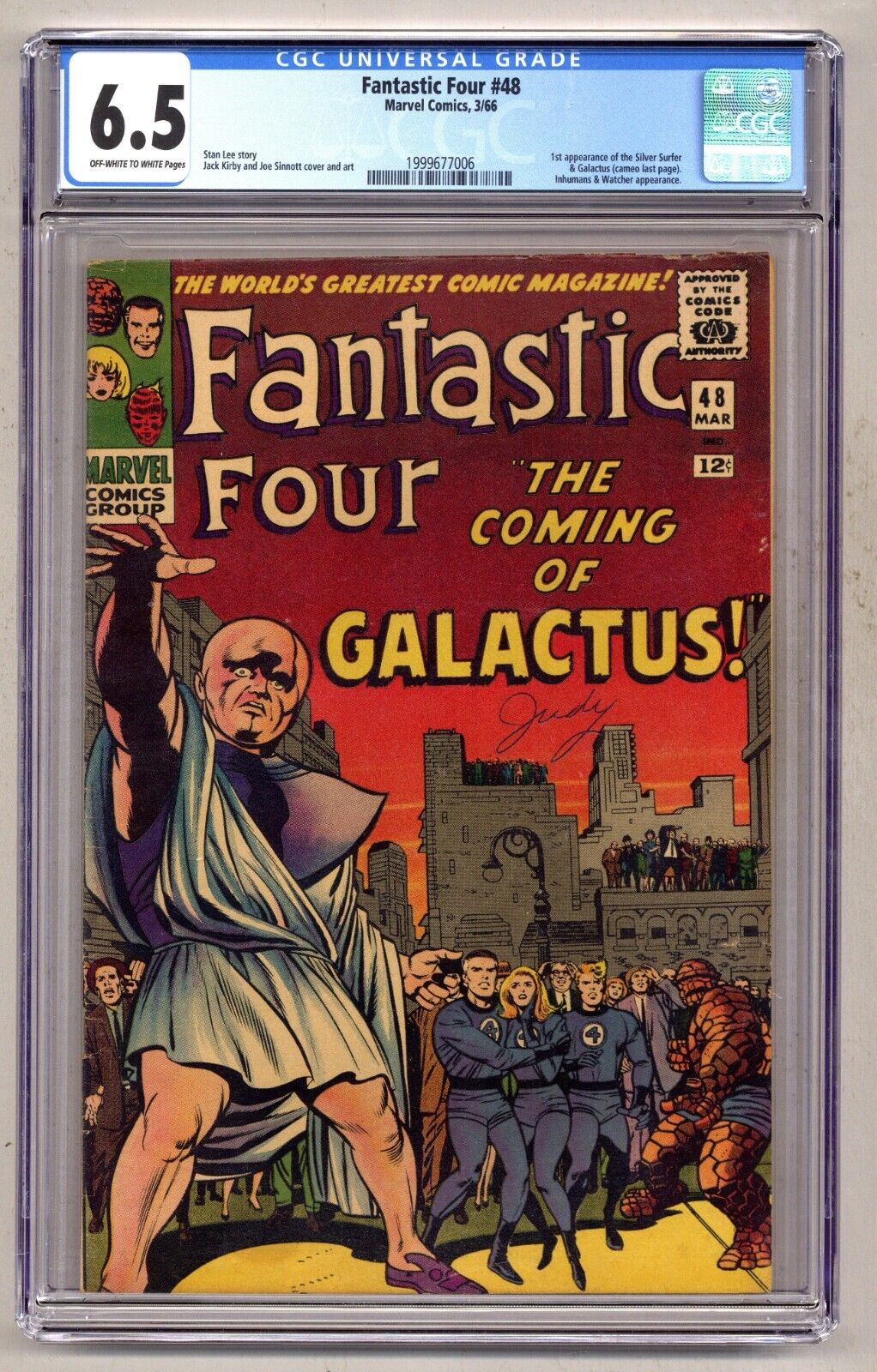 Fantastic Four 48 CGC 65 1st app Silver Surfer and Galactus Kirby 1966 Q795