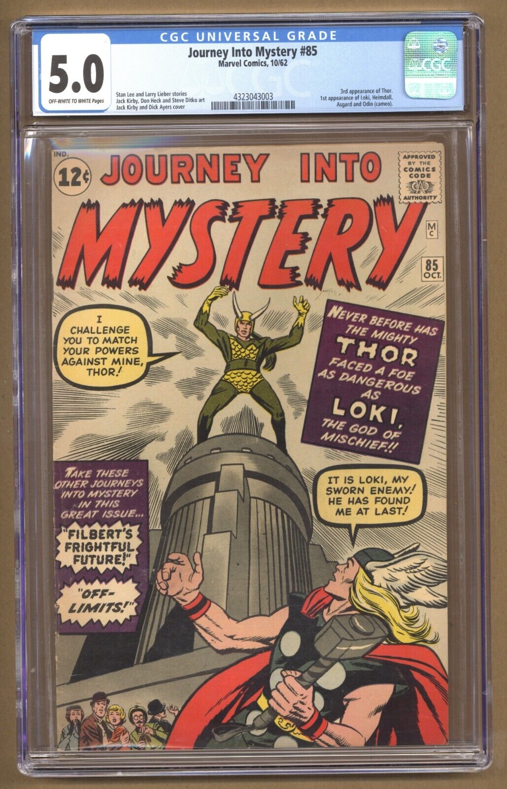 Journey Into Mystery 85 CGC 50 3rd Thor 1st Loki Heimdall Asgard Odin T575