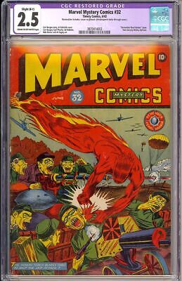 Marvel Mystery Comics 32 Classic WWII Cover Pearl Harbor Timely 1942 CGC 25