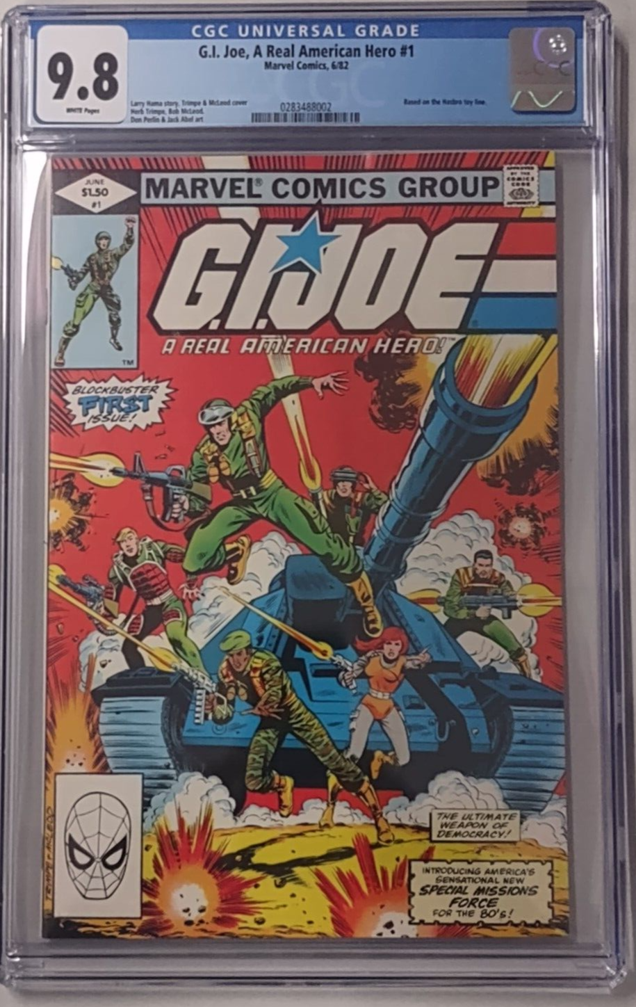 GI Joe A Real American Hero 1 Marvel Comics 1982 CGC 98 WHITE Pages