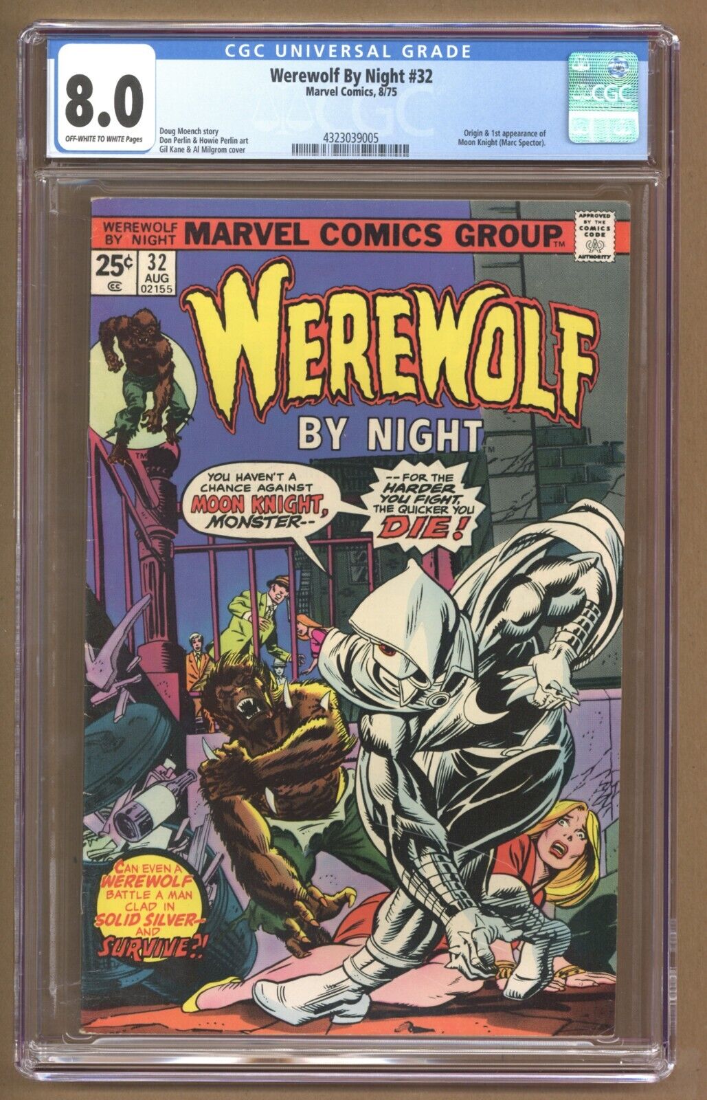 Werewolf By Night 32 CGC 80 Origin  1st appearance of Moon Knight 1975 T587