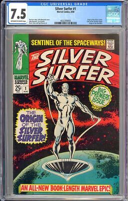 Silver Surfer 1 High Grade Origin Silver Age Superhero Marvel 1968 CGC 75