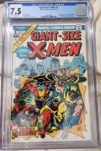 GiantSize XMen 1 CGC 75 1975 Marvel 1st New XMen plus 2nd Wolverine 