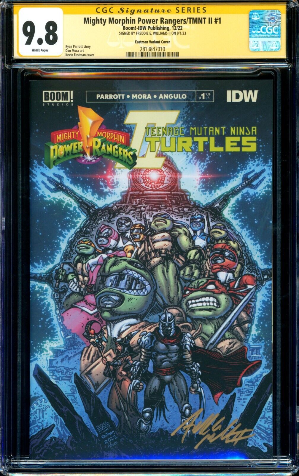 MMPR Teenage Mutant Ninja Turtles II 1 EASTMAN VARIANT CGC SS 98 signed NMMT