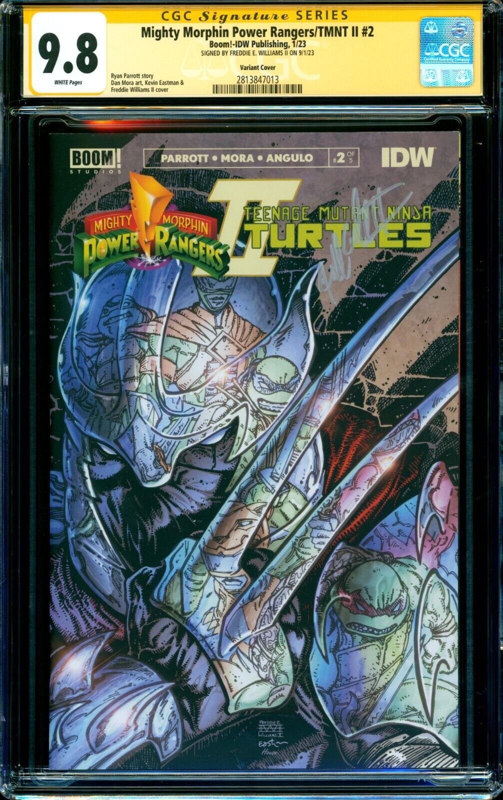 MMPR Teenage Mutant Ninja Turtles II 2 EASTMAN VARIANT CGC SS 98 signed NMMT