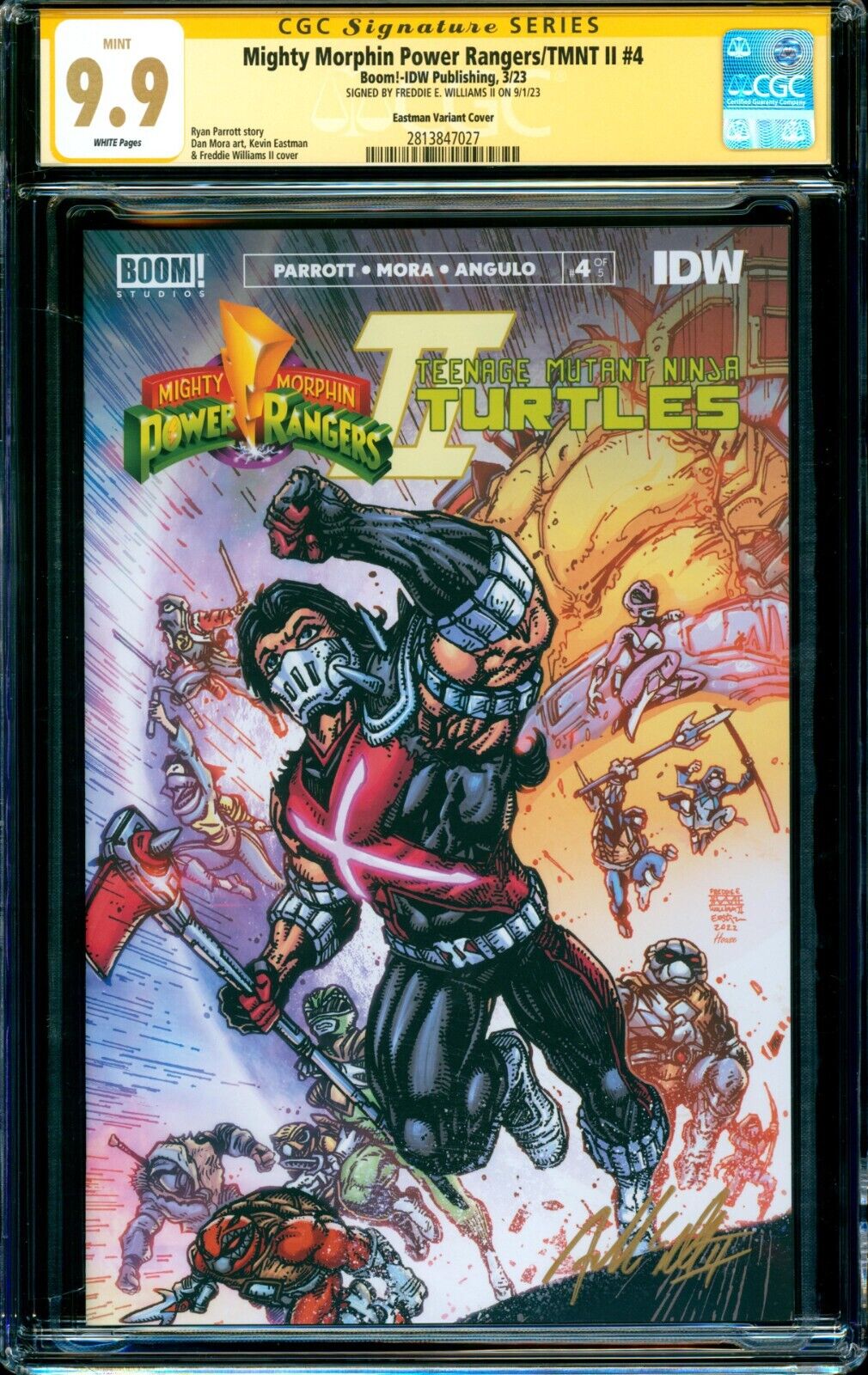 MMPR Teenage Mutant Ninja Turtles II 4 EASTMAN VARIANT CGC SS 99 signed MINT